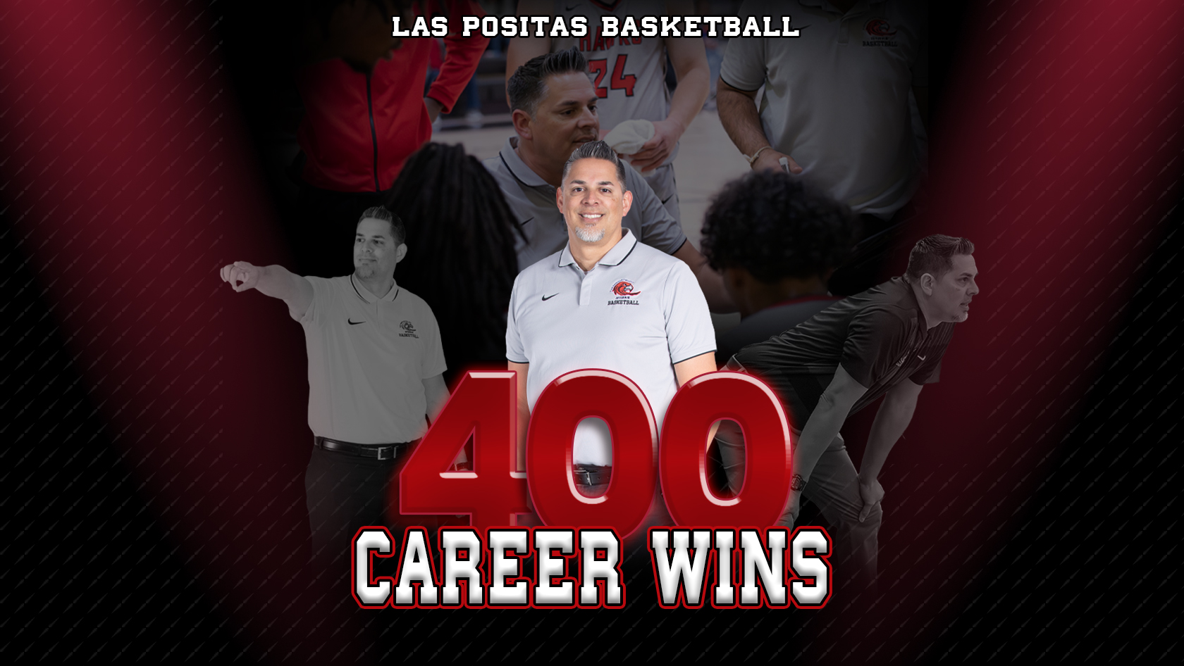 400 win graphic for coach giacomazzi
