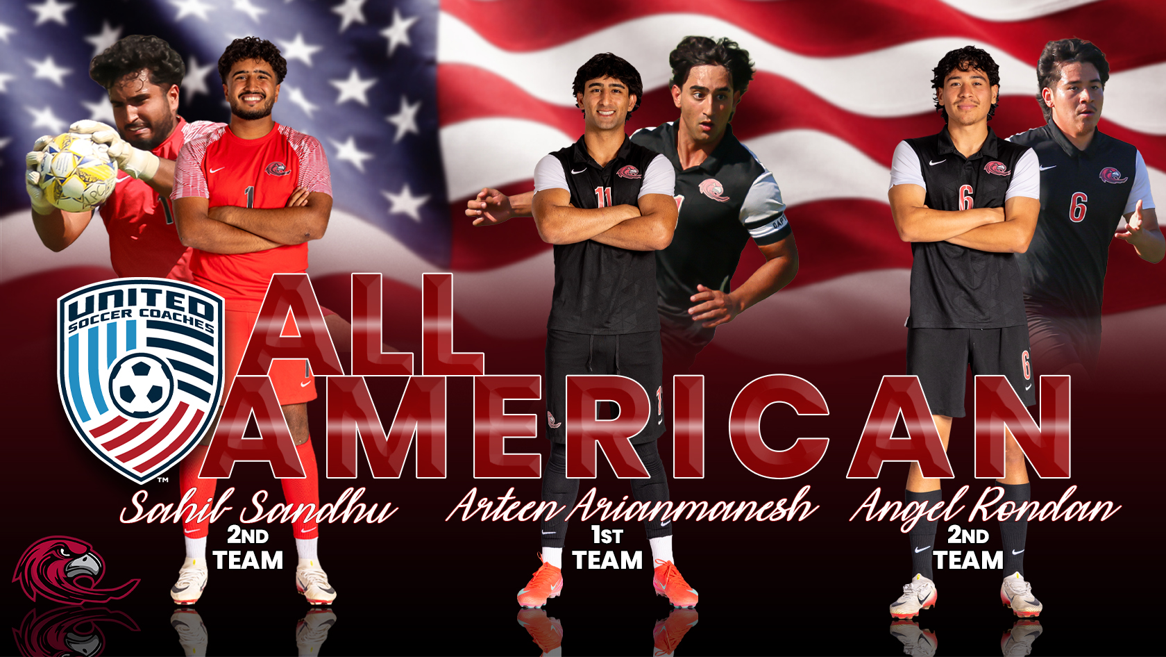 Sandhu, Arianmanesh and Rondan named all american